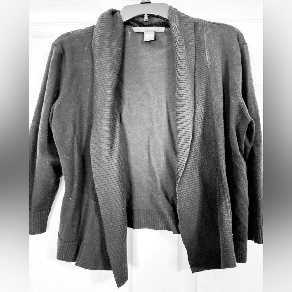 EUC 89th & Madison Y2K Women's Black Open Front Cardigan Size M
